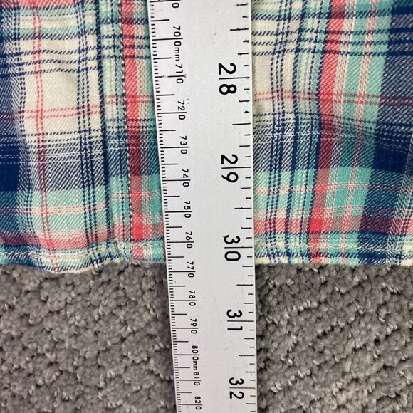 Levi's Blue and Red Plaid Casual Button Down Shirt - Picture 9 of 12